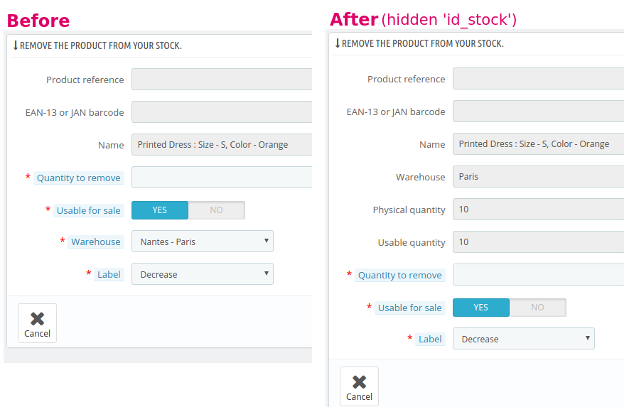 Stock management