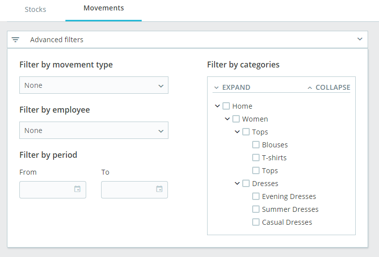 Advanced movement filters