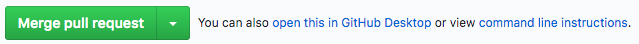 Merge button on github