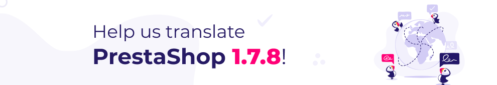 Help us translate PrestaShop 1.7.8