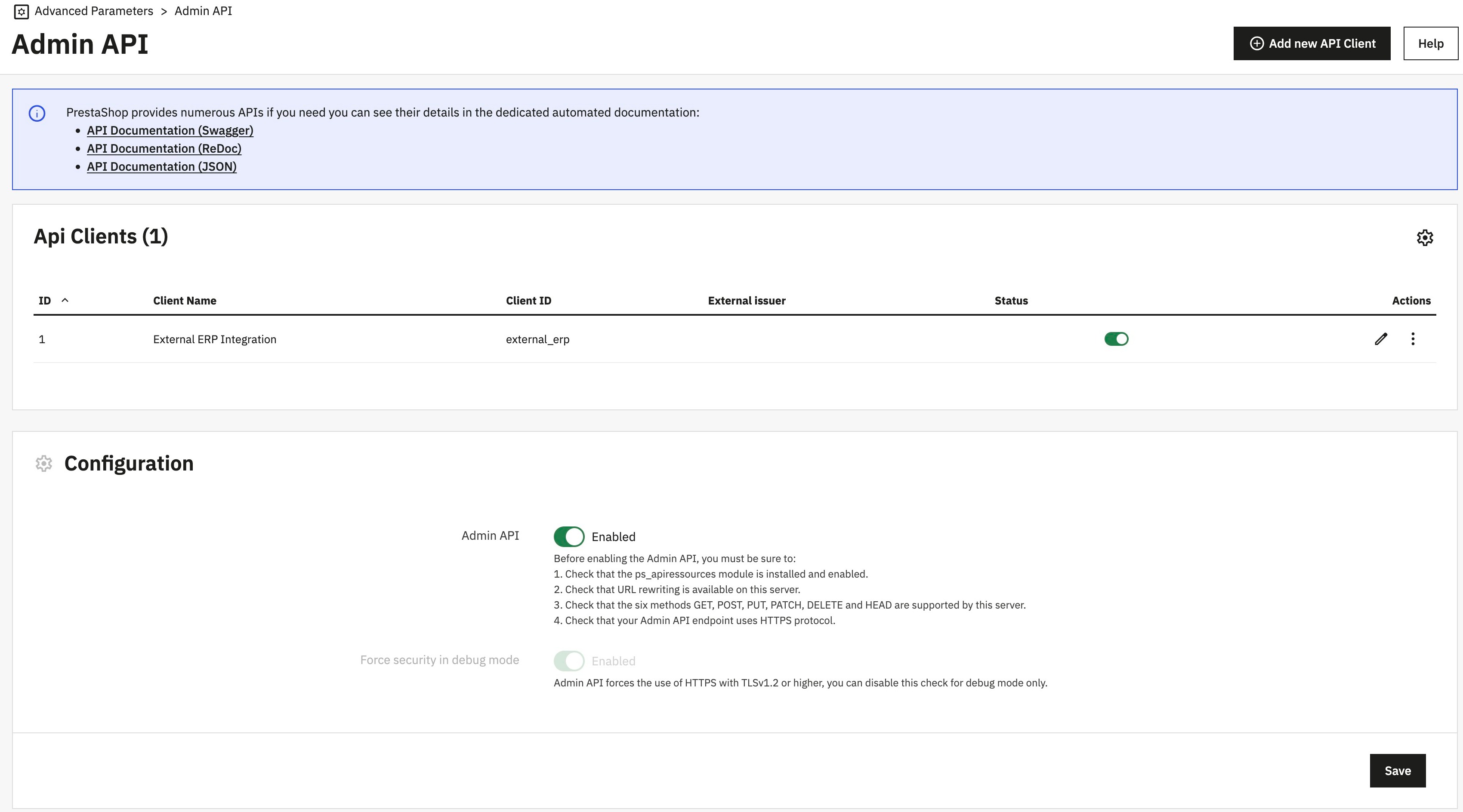PrestaShop 9 new Admin API based on API Platform